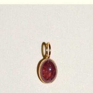 NWT • thanksdad 14k pink tourmaline pendant
